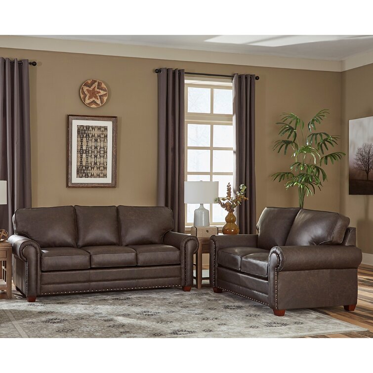 17 Stories Lexus 2 Piece Leather Living Room Set Wayfair